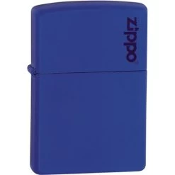 Zippo 11344 Zippo Logo Lighter With Matte Royal Blue Finish