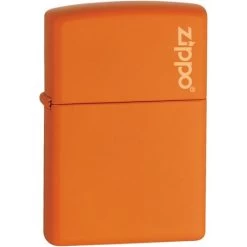 Zippo 11349 Zippo Logo Lighter With Matte Orange Finish