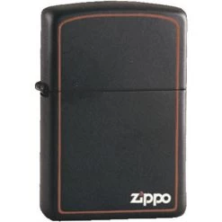 Zippo 11950 Zippo Logo Lighter With Matte Black Finish