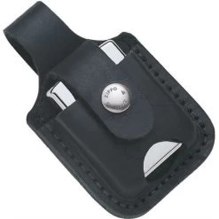 Zippo 17012 Lighter Pouch Black Leather With Wind Resistant Lighting