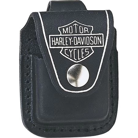 Zippo 17080 Harley Lighter Black Leather With Loop 3 Zippo 17080 Harley Lighter Black Leather With Loop