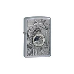 Zippo 24457 Joined Forces Emblem With Street Chrome Finish