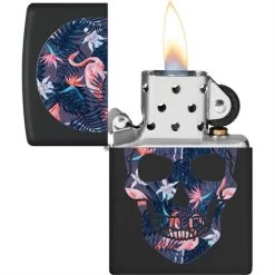 Zippo 71854 Flamingo Skull Lighter -Sale Online Zippo 172636