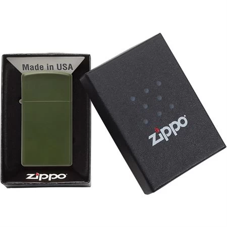 Zippo 13340 Slim Lighter Matte Green 5 Zippo 13340 Slim Lighter Matte Green - Image 3