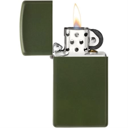Zippo 13340 Slim Lighter Matte Green 4 Zippo 13340 Slim Lighter Matte Green - Image 2