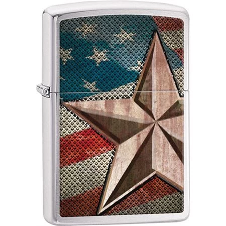 Zippo 28653 Retro Star Brushed Chrome Lighter With An Unconditional Lifetime Guarantee 3 Zippo 28653 Retro Star Brushed Chrome Lighter With An Unconditional Lifetime Guarantee
