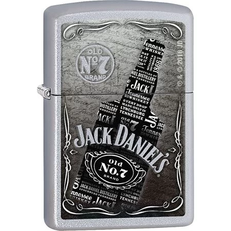 Zippo 11816 Jack Daniels Bottle Satin Chrome Windproff Lighter 3 Zippo 11816 Jack Daniels Bottle Satin Chrome Windproff Lighter