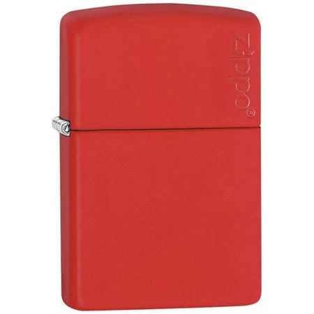 Zippo 11345 Zippo Logo Red Matte Lighter With Red Matte Finish 2 Zippo 11345 Zippo Logo Red Matte Lighter With Red Matte Finish