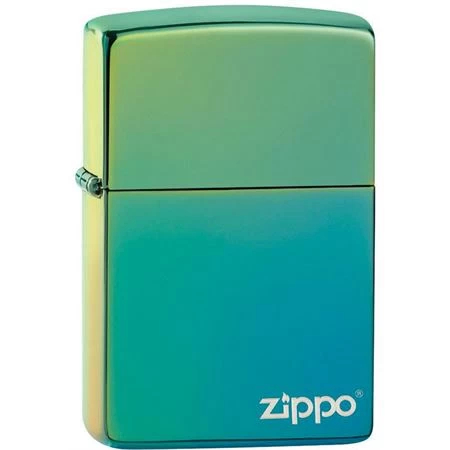 Zippo 14949 Classic Logo Teal 3 Zippo 14949 Classic Logo Teal