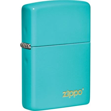 Zippo 19992 Classic Flat Turquoise Logo 3 Zippo 19992 Classic Flat Turquoise Logo