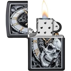 Zippo Skull Clock Design Lighter