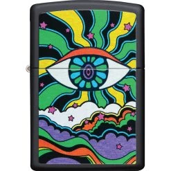 Zippo Black Light Eye Design Lighter