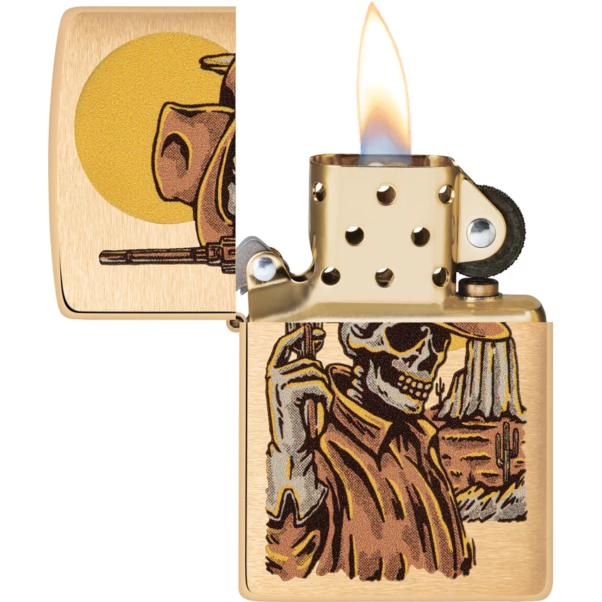 Zippo Cowboy Skull Design Lighter 4 Zippo Cowboy Skull Design Lighter - Image 2