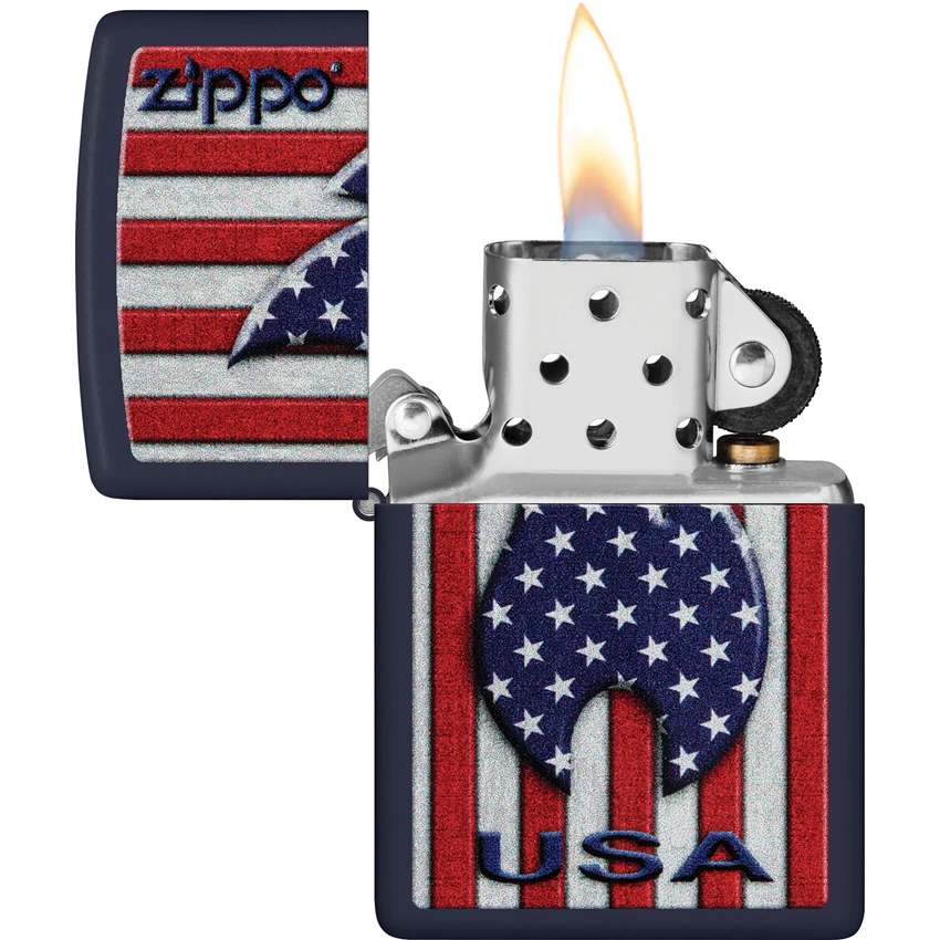 Zippo Patriotic Flame Lighter 4 Zippo Patriotic Flame Lighter - Image 2