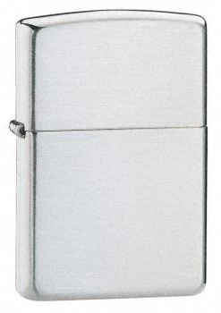 Armor Brushed Sterling Silver Zippo Lighter - ID# 27