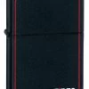 Black Matte With Zippo & Border Zippo Lighter - ID# 218ZB -Sale Online Zippo black matte with zippo border zippo lighter 40