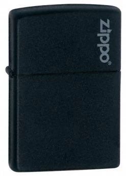 Black Matte With Zippo Logo Zippo Lighter - ID# 218ZL