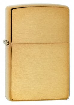 Brushed Brass Zippo Lighter - ID# 204B