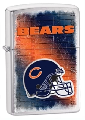 Chicago Bears NFL Brushed Chrome Zippo Lighter - ID# Z702 3 Chicago Bears NFL Brushed Chrome Zippo Lighter - ID# Z702
