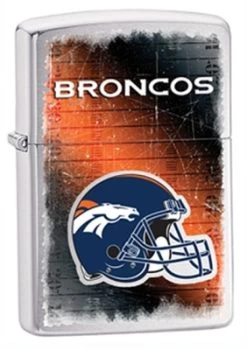 Denver Broncos NFL Brushed Chrome Zippo Lighter - ID# Z798