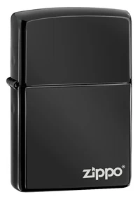Ebony With Zippo Logo Zippo Lighter - ID# 24756ZL