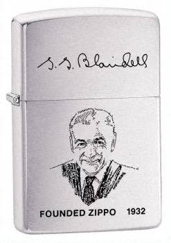 Founder S Lighter Brushed Chrome Zippo Lighter - ID# 200FL