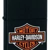 Harley Davidson Logo Black Matte Zippo Lighter - ID# 218HD-H252