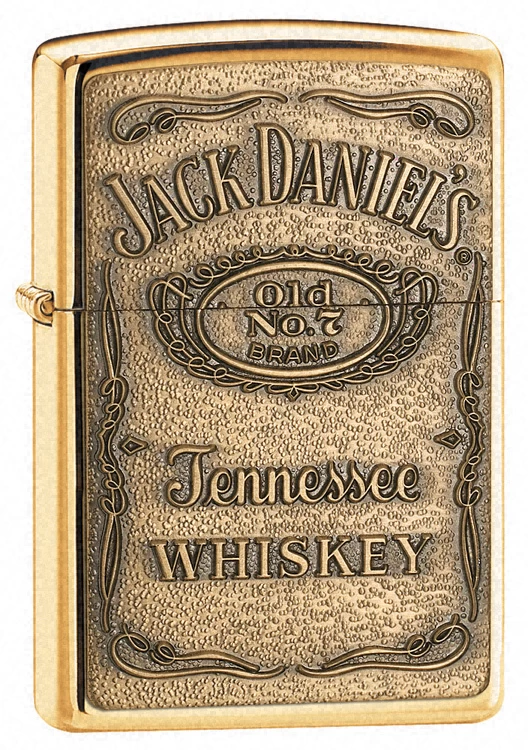 Jack Daniel S Label Brass Emblem High Polish Brass Zippo Lighter - ID# 254bjd-428 3 Jack Daniel S Label Brass Emblem High Polish Brass Zippo Lighter - ID# 254bjd-428