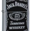 Jack Daniel S Old No 7 Label Street Chrome Zippo Lighter - ID# 24779