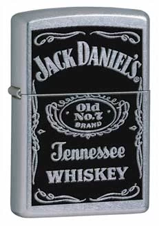 Jack Daniel S Old No 7 Label Street Chrome Zippo Lighter - ID# 24779
