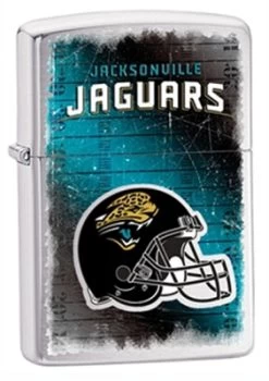 Jacksonville Jaguars NFL Brushed Chrome Zippo Lighter - ID# 28211