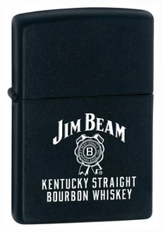 Jim Beam S Kentucky Straight Black Matte Zippo Lighter - ID# 28072