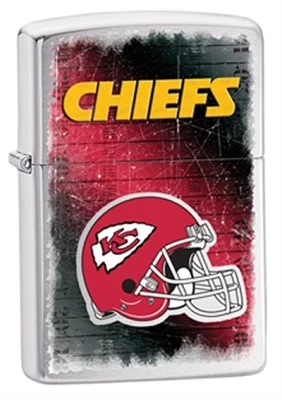 Kansas City Chiefs NFL Brushed Chrome Zippo Lighter - ID` 3 Kansas City Chiefs NFL Brushed Chrome Zippo Lighter - ID`