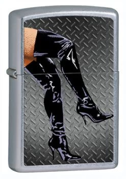 Legs In Boots Street Chrome Zippo Lighter - ID# 28055