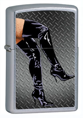 Legs In Boots Street Chrome Zippo Lighter - ID# 28055