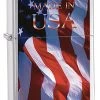 Made In USA Brushed Chrome Zippo Lighter - ID# 24797 -Sale Online Zippo made in usa brushed chrome zippo lighter 40