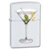 Martini White Matte Zippo Lighter - ID# 28271
