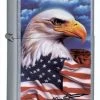 Mazzi Eagle Freedom Watch Street Chrome Zippo Lighter - ID# 24764 -Sale Online Zippo mazzi eagle freedom watch street chrome zippo lighter 40