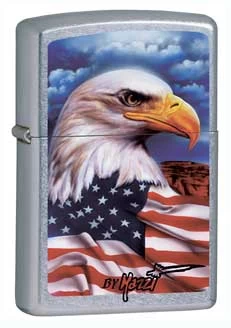 Mazzi Eagle Freedom Watch Street Chrome Zippo Lighter - ID# 24764