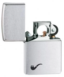Pipe Lighter Brushed Chrome Zippo Lighter - ID# 200PL