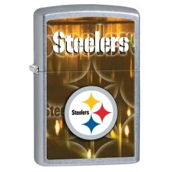 Pittsburgh Steelers NFL Brushed Chrome Zippo Lighter - ID# 28612
