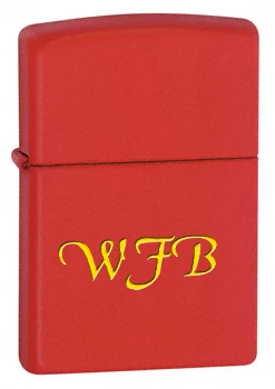 Red Matte Without Zippo Logo Zippo Lighter - ID# 233