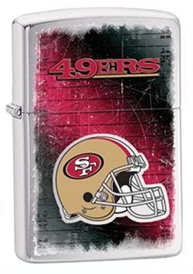 San Francisco 49ers NFL Brushed Chrome Zippo Lighter - ID# Z782 3 San Francisco 49ers NFL Brushed Chrome Zippo Lighter - ID# Z782