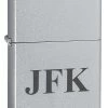 Satin Chrome Engraved Zippo Lighter - ID# 205 -Sale Online Zippo satin chrome zippo lighter 47