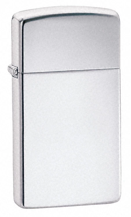 Slim High Polish Chrome Zippo Lighter - ID# 1610