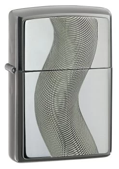 Texas Twist Emblem Black Ice Zippo Lighter - ID# 667