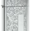 Slim Polished Chrome Venetian Zippo LighP 1 Slim Polished Chrome Venetian Zippo LighP -Sale Online Zippo venetian slim high polish chrome zippo lighter 41