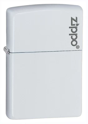 White Matte With Zippo Logo Zippo Lighter - ID# 214zl 3 White Matte With Zippo Logo Zippo Lighter - ID# 214zl