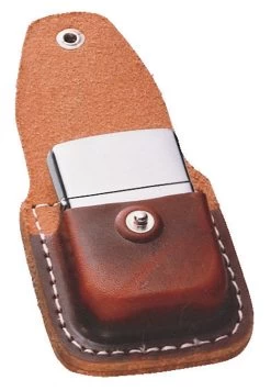 Zippo Lighter Pouch With Clip - Brown