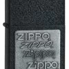Zippo Pewter Emblem Black Crackle Zippo Lighter - ID# 363 -Sale Online Zippo zippo pewter emblem black crackle zippo lighter 41